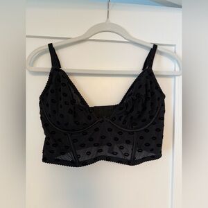 34DD Victoria’s Secret Black Mesh Crop Corset